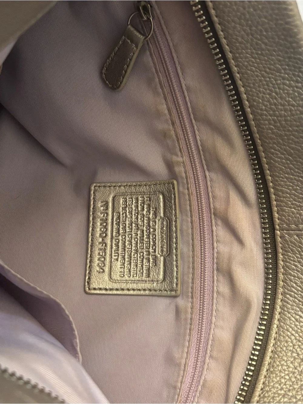 Coach Pewter Silver Pebbled Leather Hobo Shoulder Bag F15064 Y2K Purse